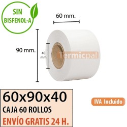 Papel térmico 60x90x40 ao melhor preço Frete Urgente grátis
